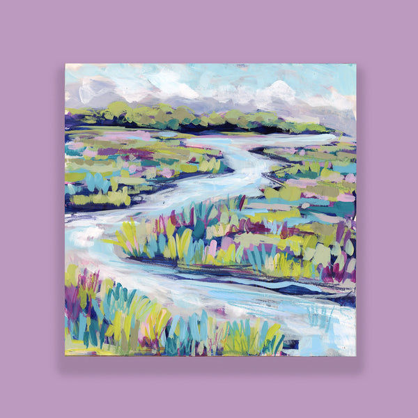 Water Gardens - Day 15 - 8x8" framed painting