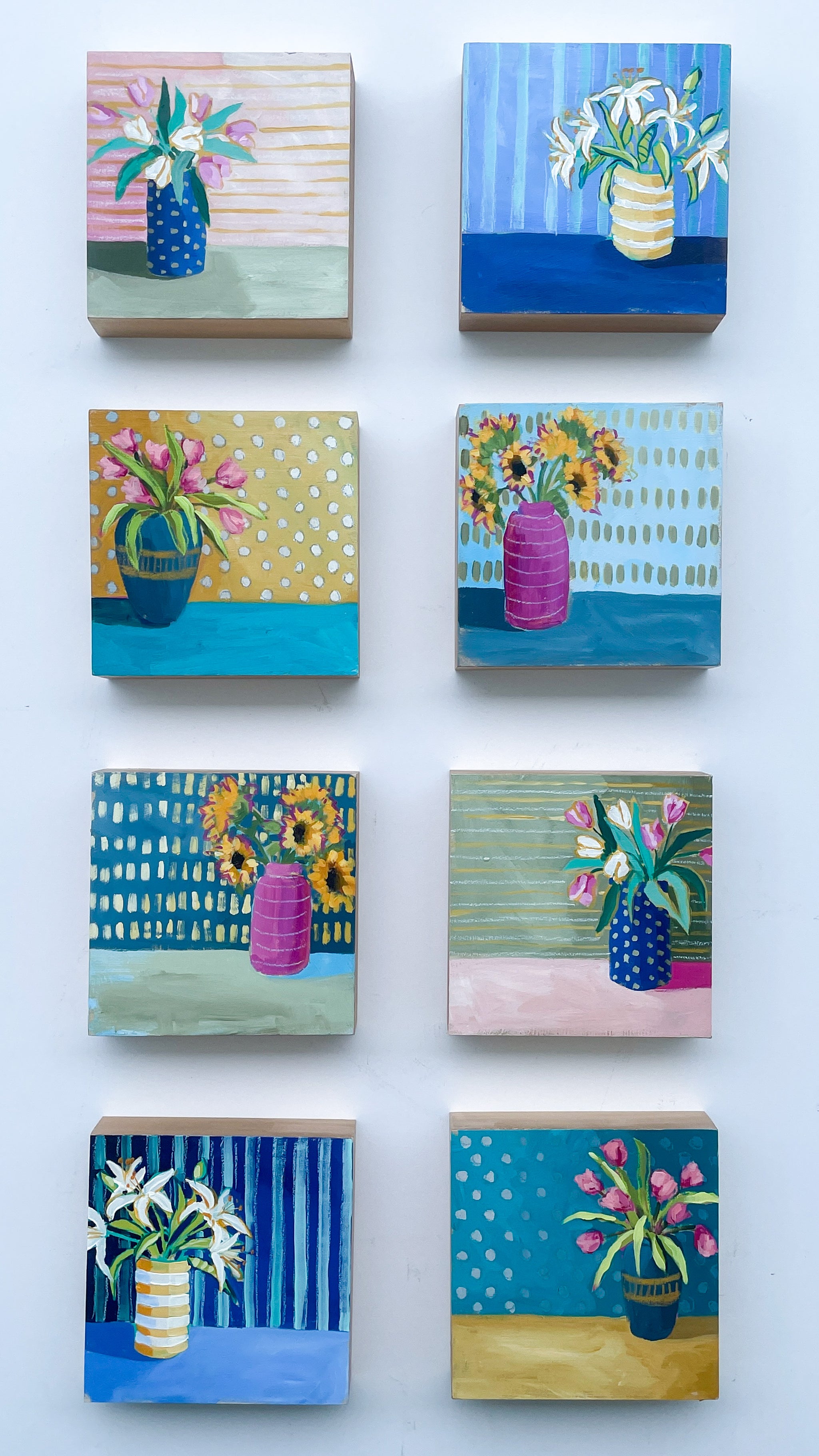 3 mini canvas paintings for beginners series 